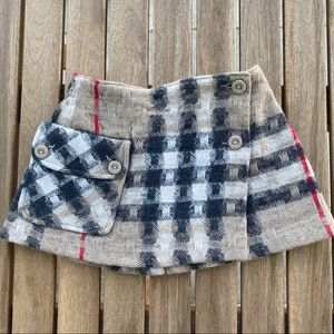 Skirt wrap Burberry 4T wool adjustable belt beige